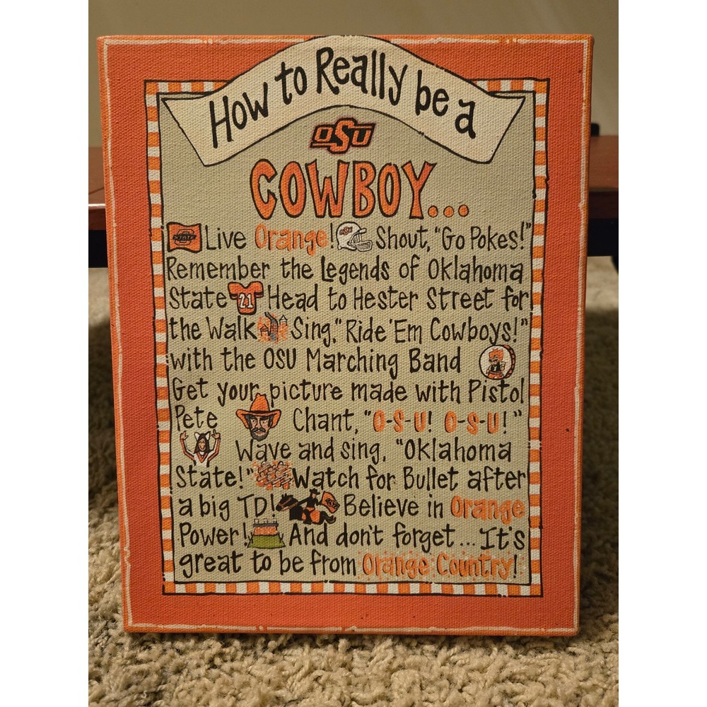 Glory Haus Oklahoma State University OSU Cowboys Canvas‎ Wall Art